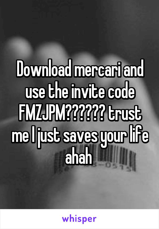 Download mercari and use the invite code FMZJPM‼️‼️‼️ trust me I just saves your life ahah 