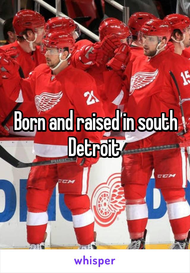 Born and raised in south Detroit 