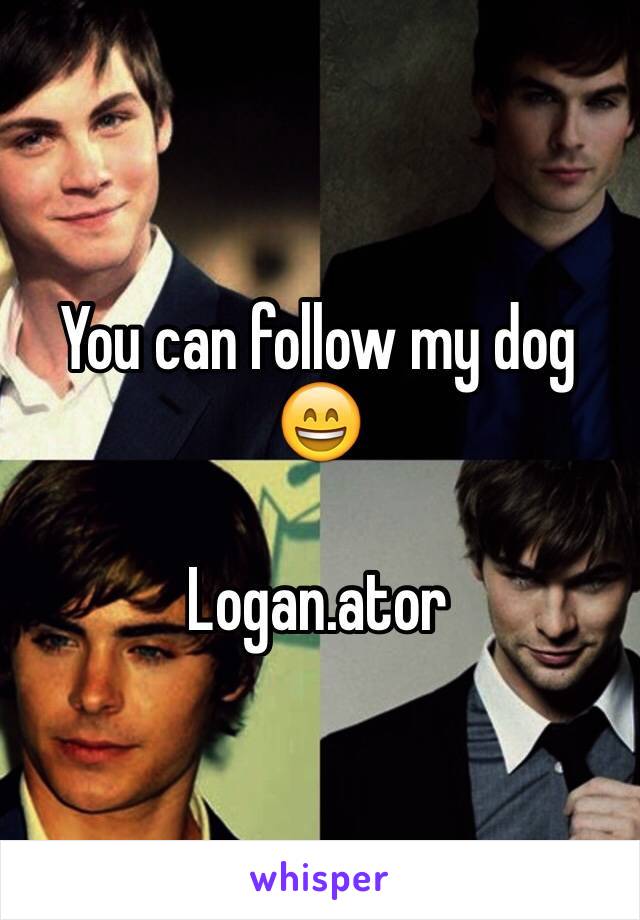 You can follow my dog
😄

Logan.ator