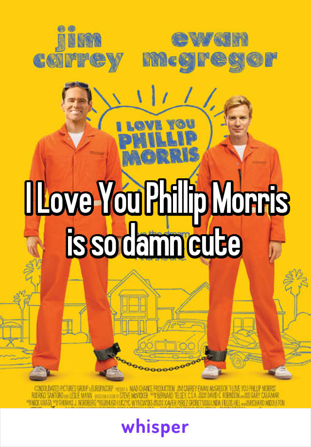 I Love You Phillip Morris is so damn cute 