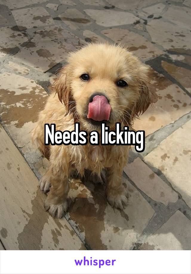 Needs a licking 