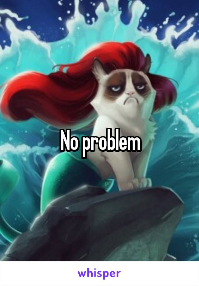 No problem