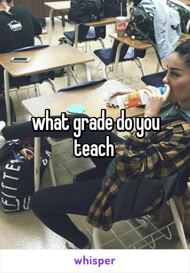 what grade do you teach 