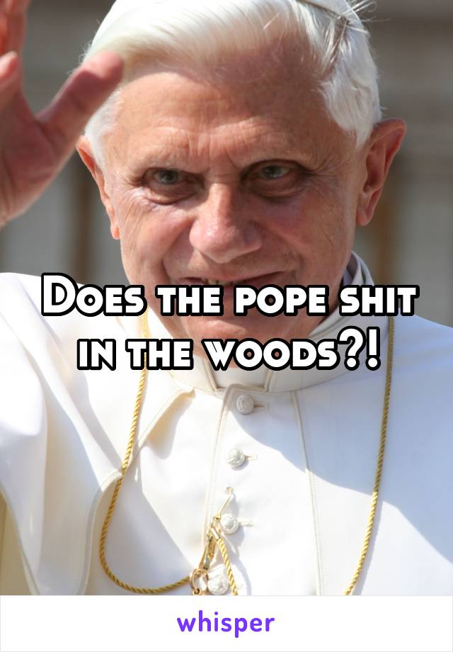 Does the pope shit in the woods?!
