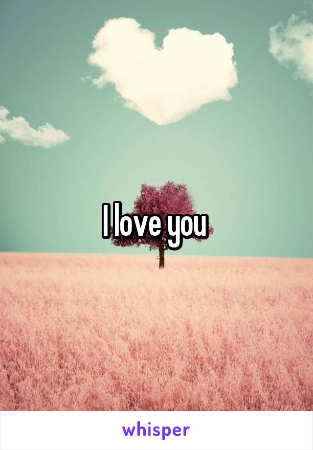 I love you 