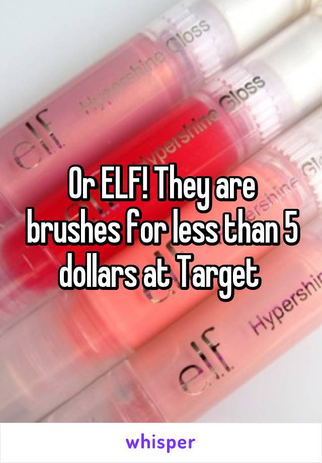 Or ELF! They are brushes for less than 5 dollars at Target 