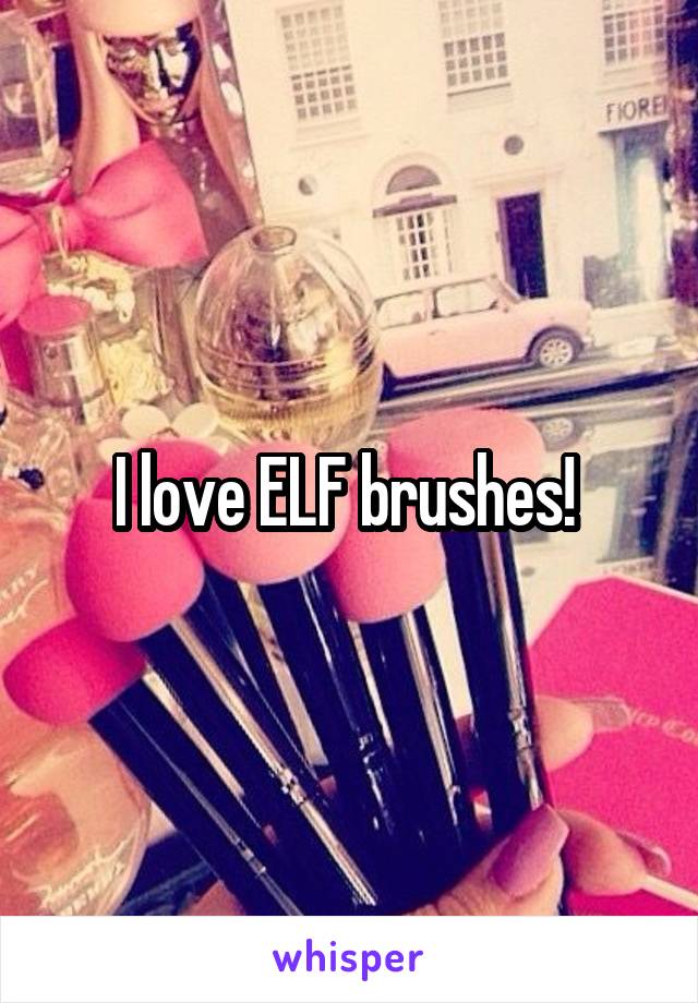 I love ELF brushes! 