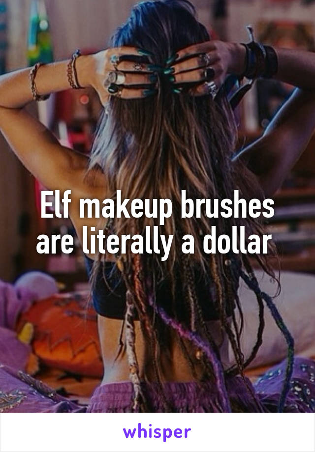 Elf makeup brushes are literally a dollar 
