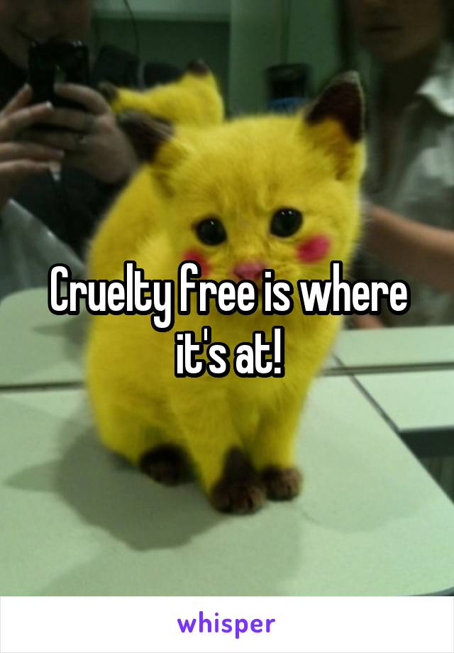 Cruelty free is where it's at!
