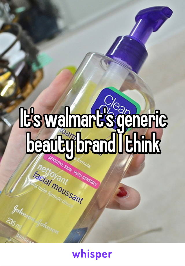 It's walmart's generic beauty brand I think