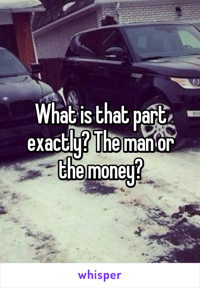 What is that part exactly? The man or the money?