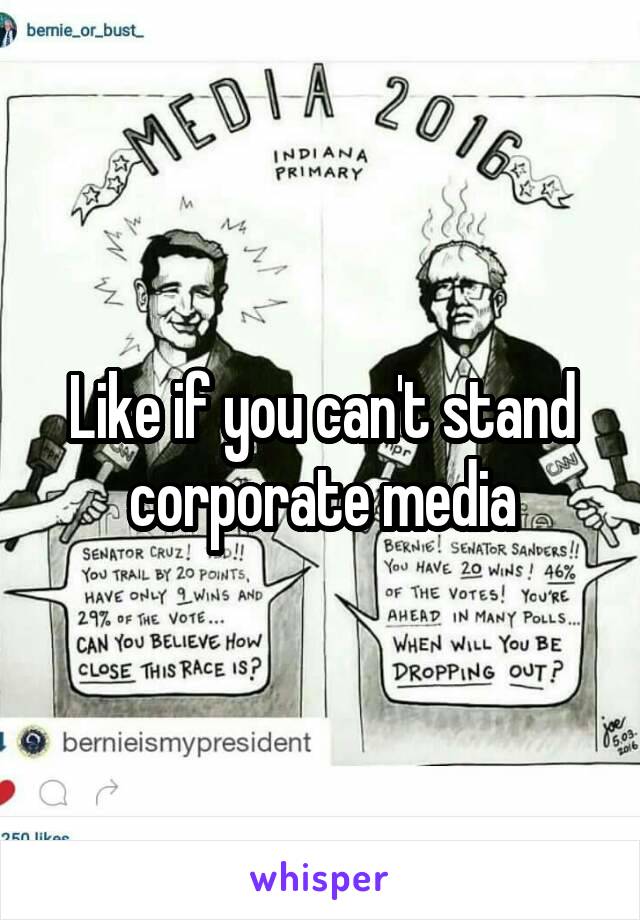 Like if you can't stand corporate media