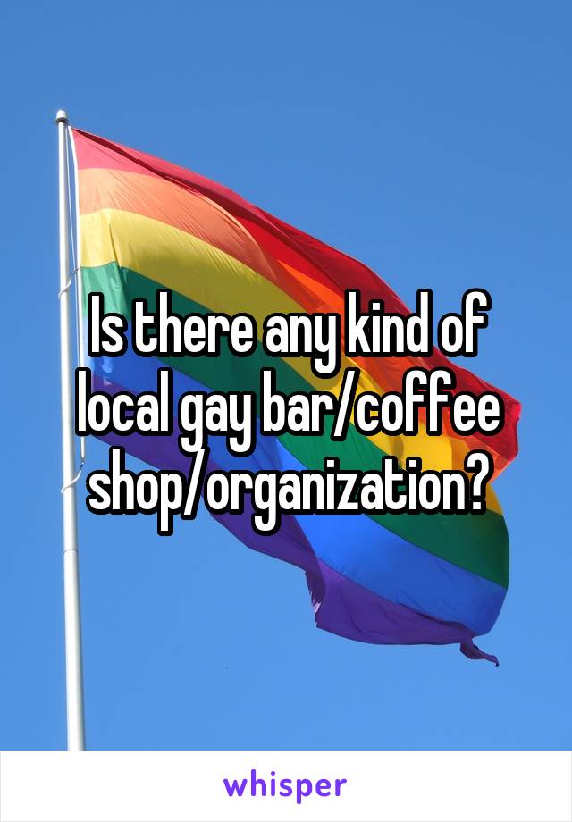 Is there any kind of local gay bar/coffee shop/organization?