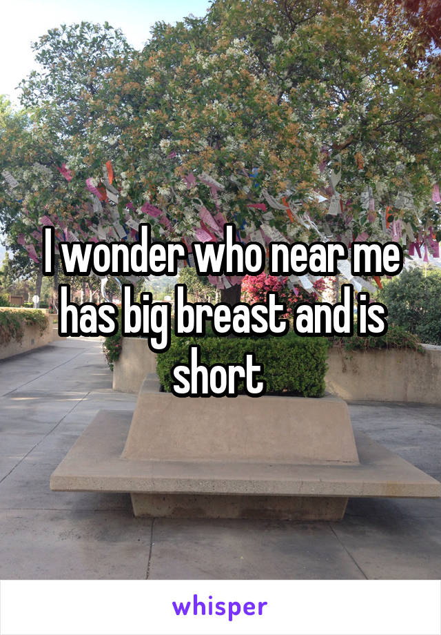 I wonder who near me has big breast and is short 