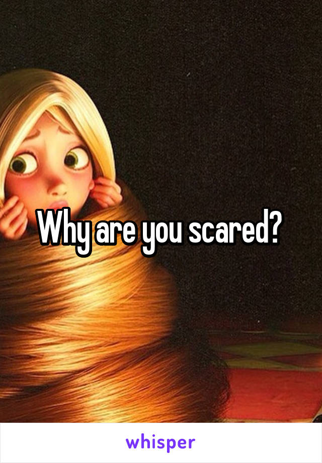 Why are you scared? 