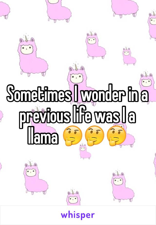 Sometimes I wonder in a previous life was I a llama 🤔🤔🤔