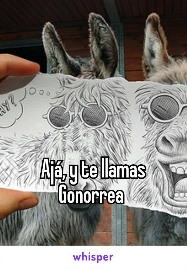 Ajá, y te llamas Gonorrea 