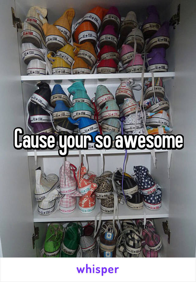 Cause your so awesome