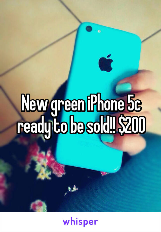 New green iPhone 5c ready to be sold!! $200