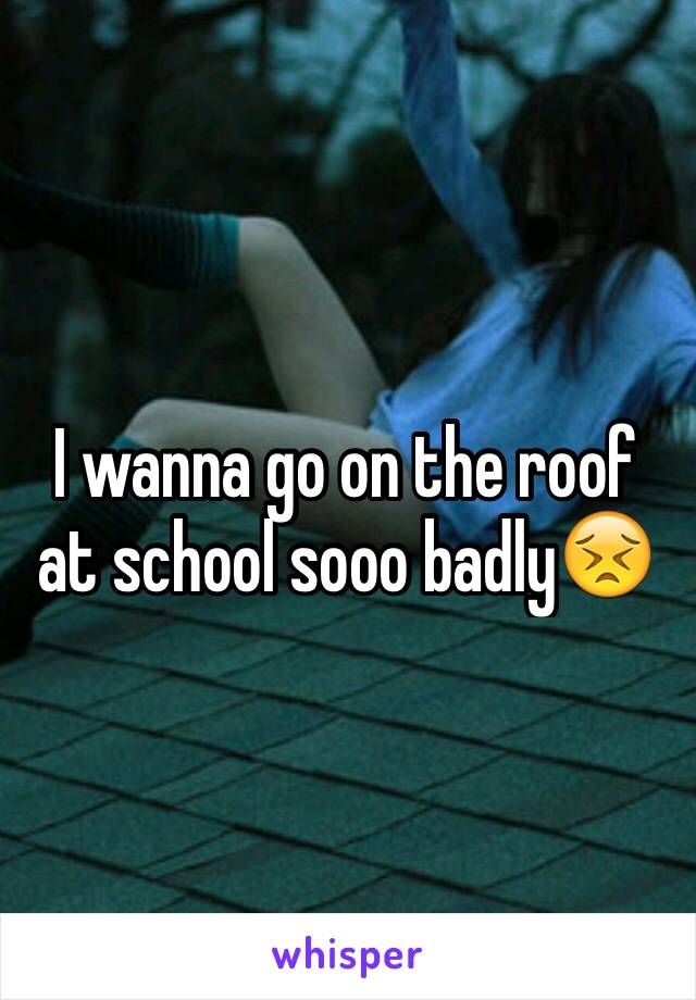 I wanna go on the roof at school sooo badly😣