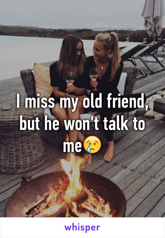 I miss my old friend, but he won't talk to me😢