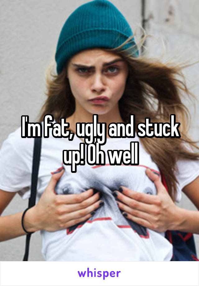 I'm fat, ugly and stuck up! Oh well