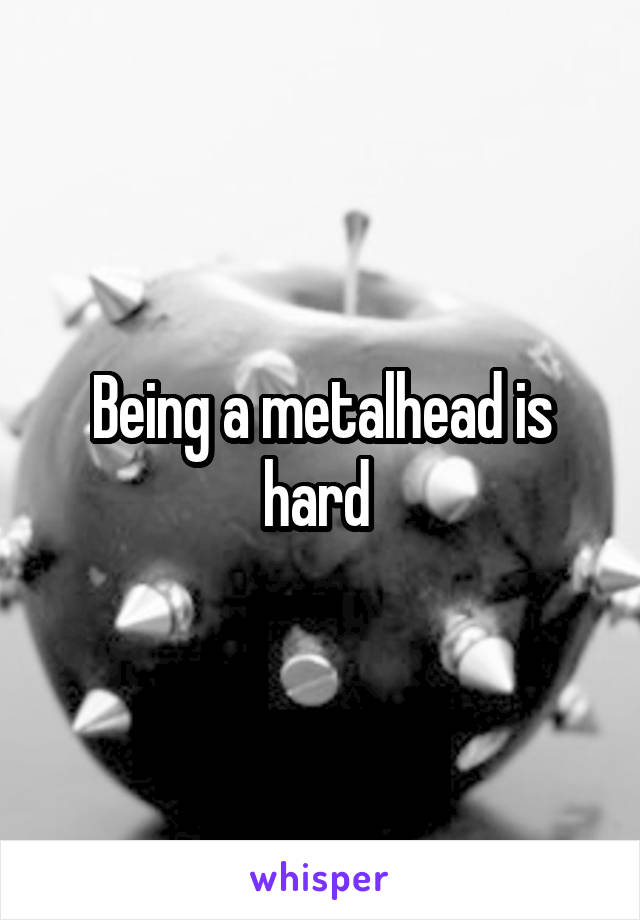 Being a metalhead is hard 