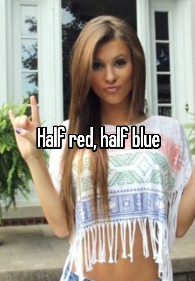 half-red-half-blue