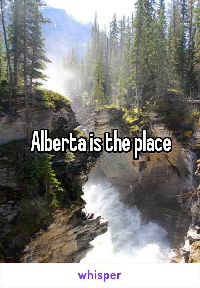 Alberta is the place