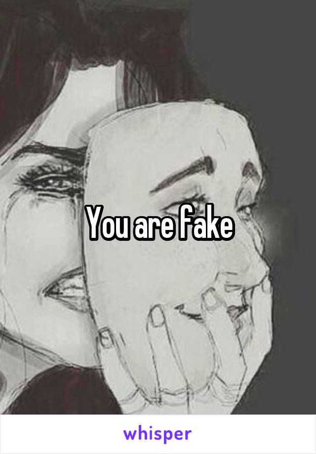 You are fake