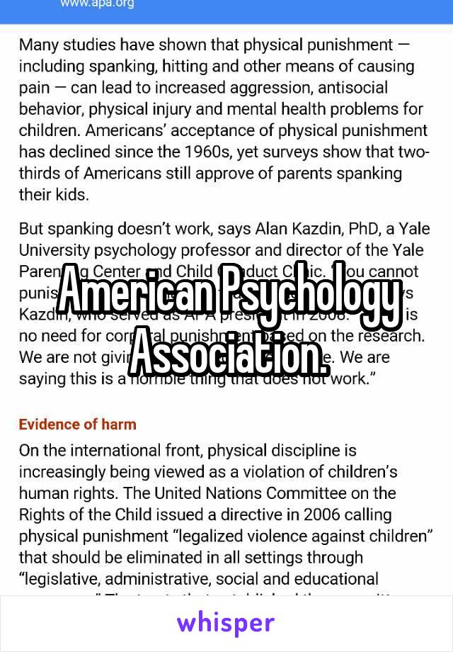 American Psychology Association.