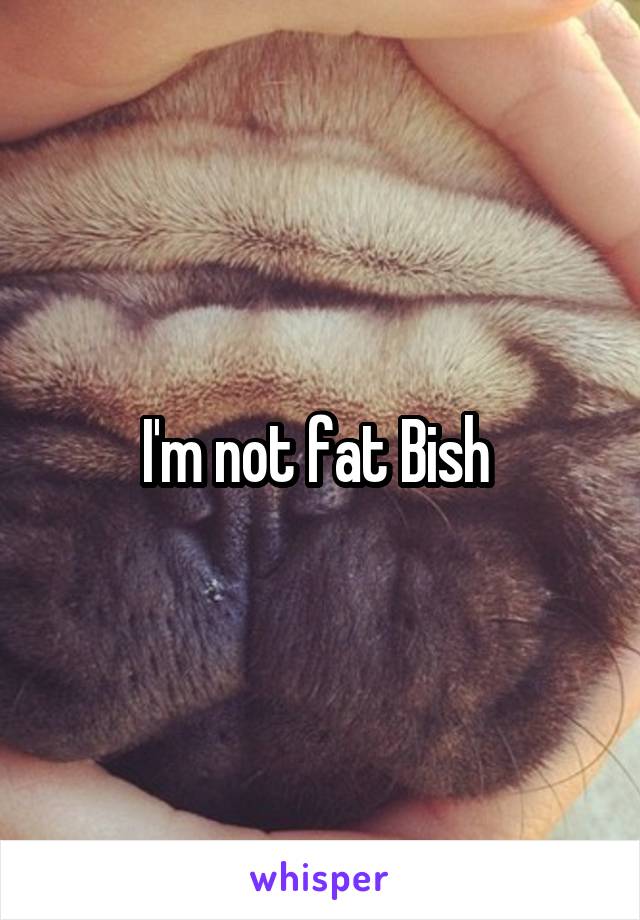 I'm not fat Bish 