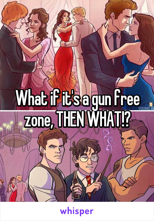 What if it's a gun free zone, THEN WHAT!?