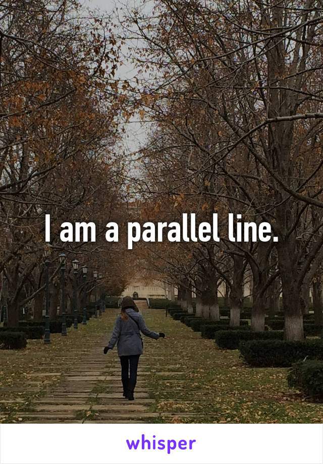 I am a parallel line.