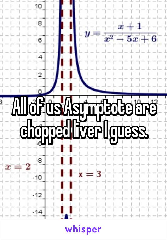 All of us Asymptote are chopped liver I guess.