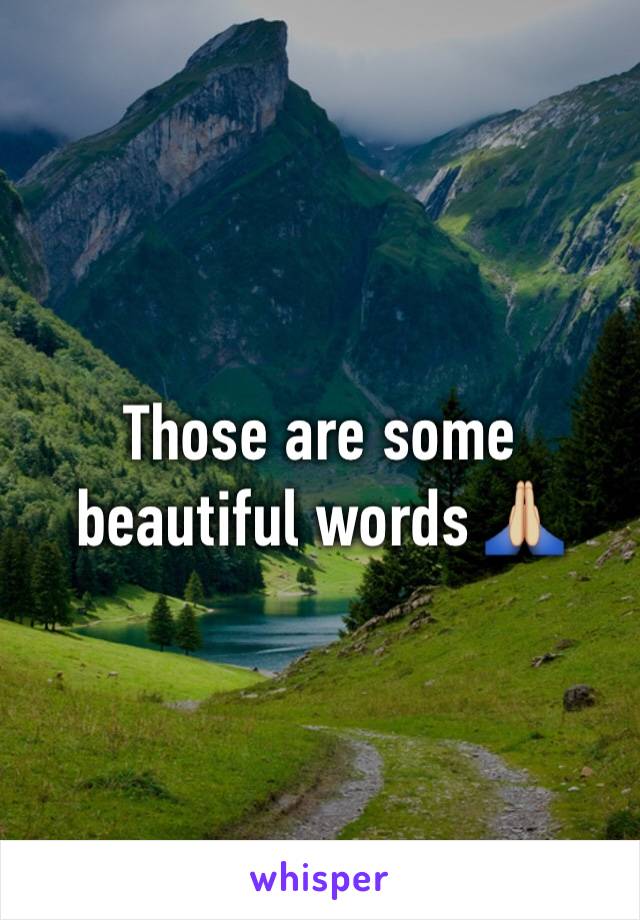 Those are some beautiful words 🙏🏼