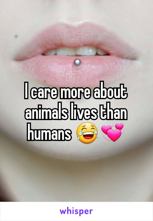 I care more about animals lives than humans 😂💞