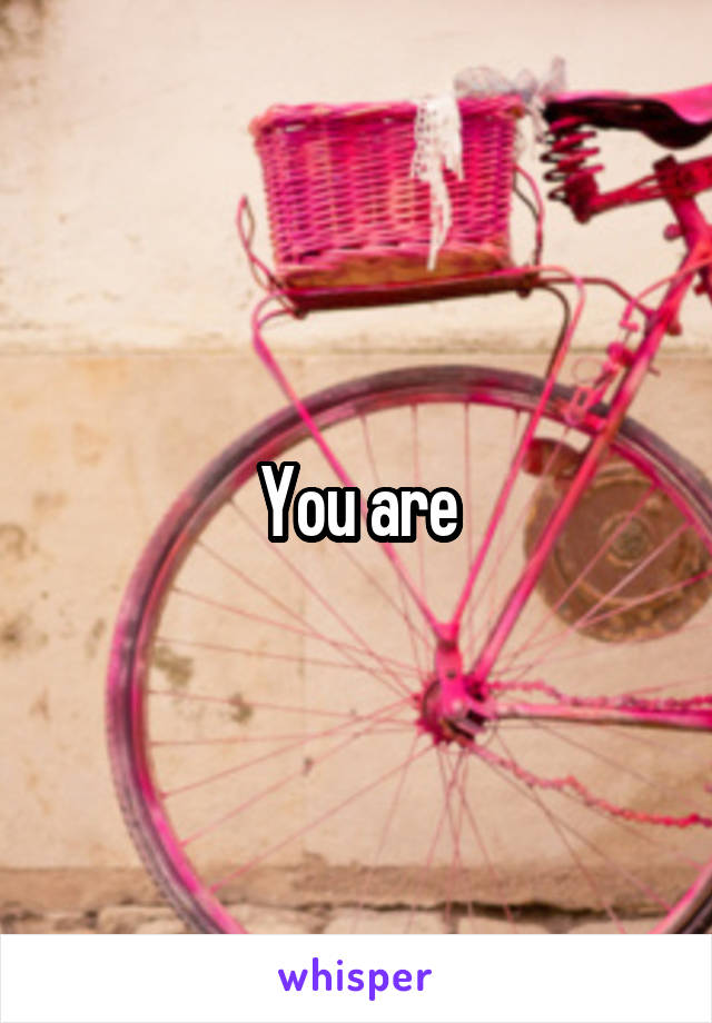 You are