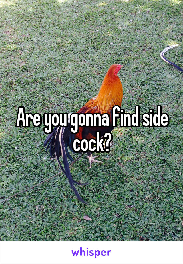 Are you gonna find side cock?