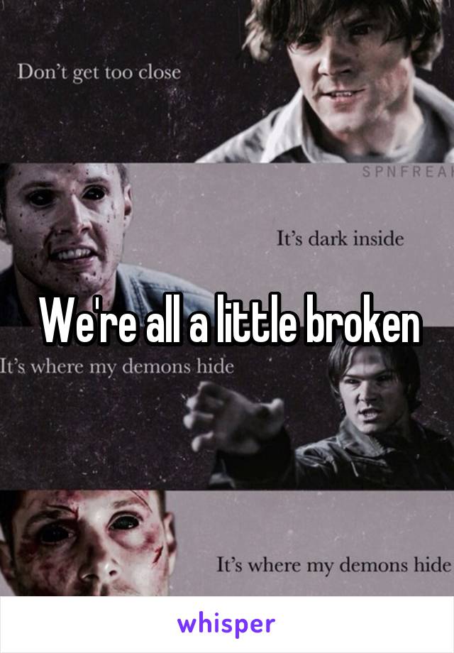 We're all a little broken