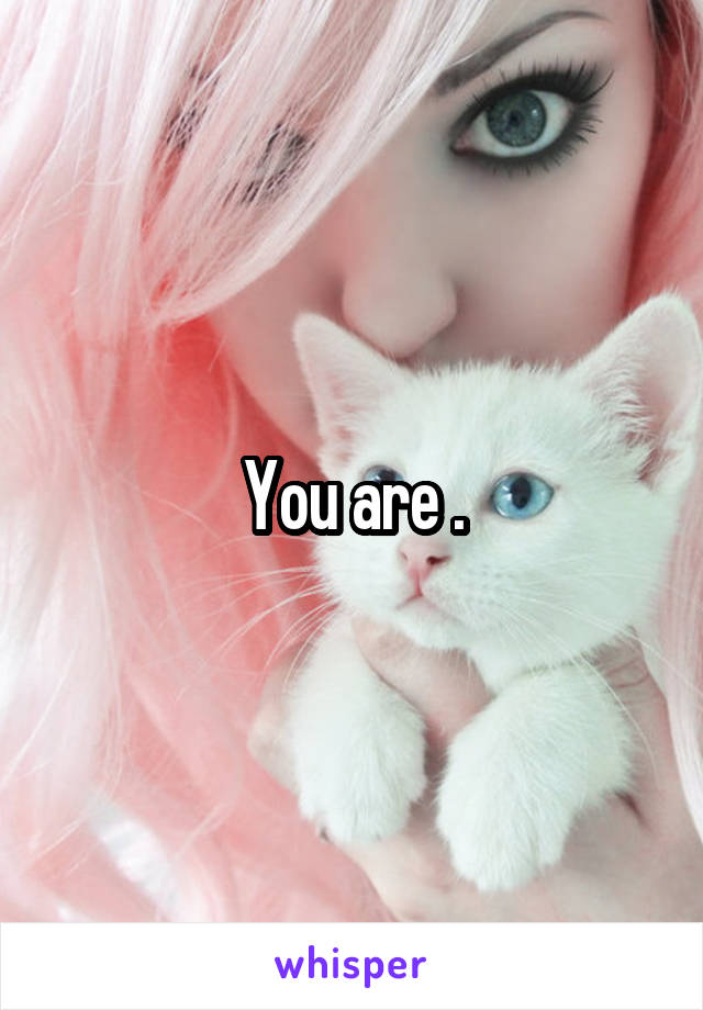 You are .