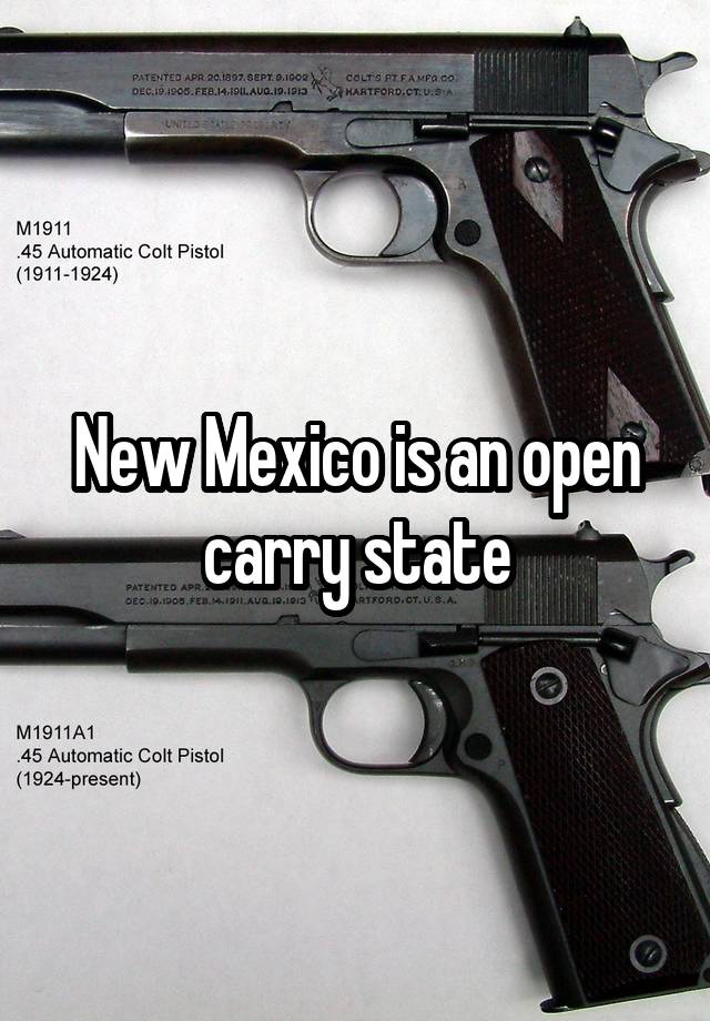 New Mexico is an open carry state