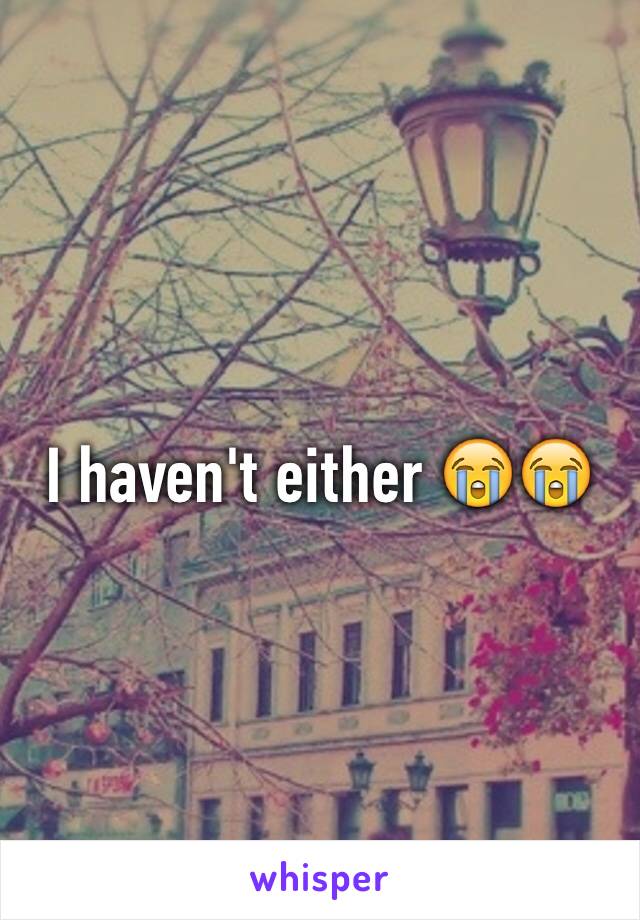 I haven't either 😭😭