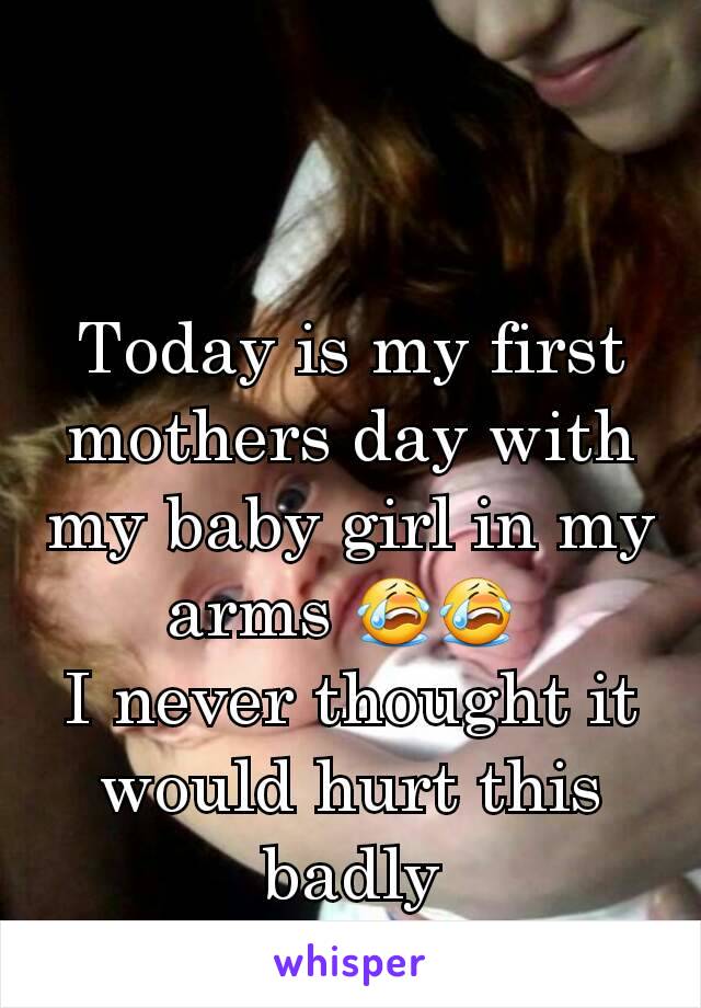 Today is my first mothers day with my baby girl in my arms 😭😭 
I never thought it would hurt this badly