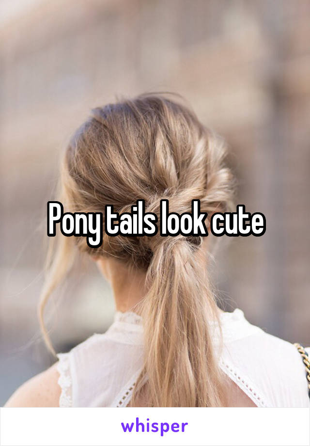 Pony tails look cute