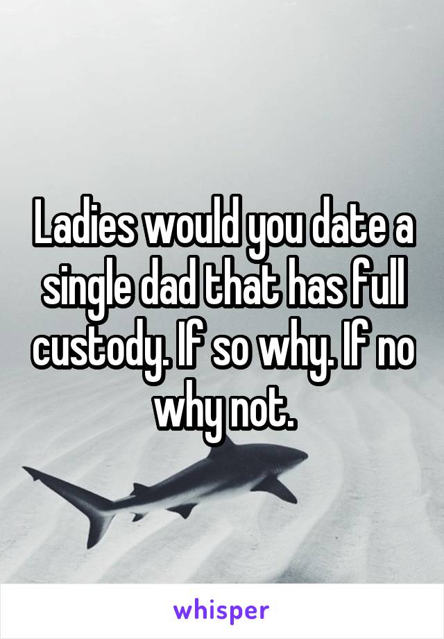 Ladies would you date a single dad that has full custody. If so why. If no why not.