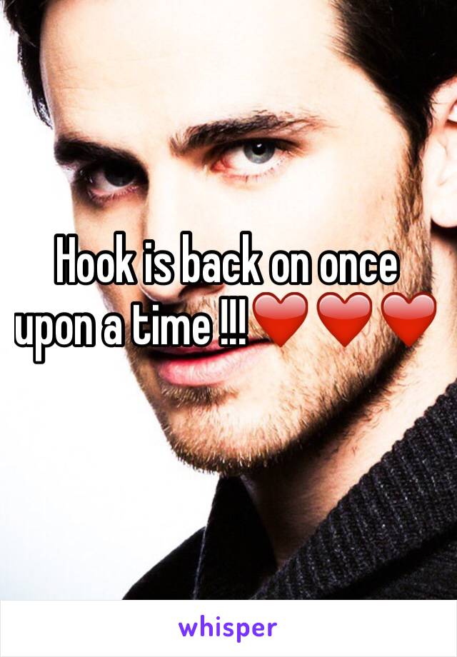 Hook is back on once upon a time !!!❤️❤️❤️