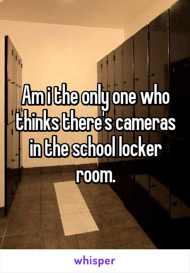 Am i the only one who thinks there's cameras in the school locker room.