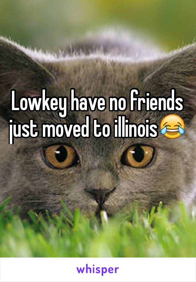 Lowkey have no friends just moved to illinois😂