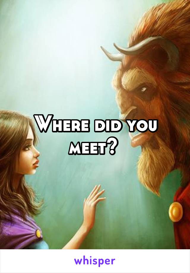 Where did you meet? 